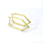 18k Yellow Gold Knife Edge Point Hoops