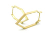 18k Yellow Gold Knife Edge Point Hoops