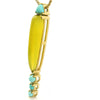 18k Cerileite and Turquoise Pendant