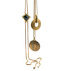 18k Yellow Gold Black Diamond Bolo Necklace