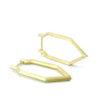 18k Yellow Gold Knife Edge Point Hoops