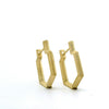 18k Yellow Gold Knife Edge 17mm Point Hoops