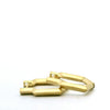 18k Yellow Gold Knife Edge 17mm Point Hoops