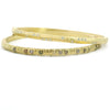 18k Yellow Gold Carved Notch Knife Edge Diamond Bracelet