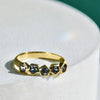 Gray Spinel 5 stone Hex Band