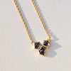 Geometric Pink Sapphire Cluster Necklace
