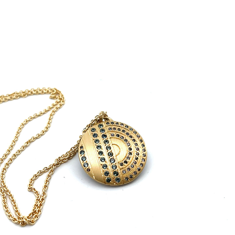18k Sapphire Medallion