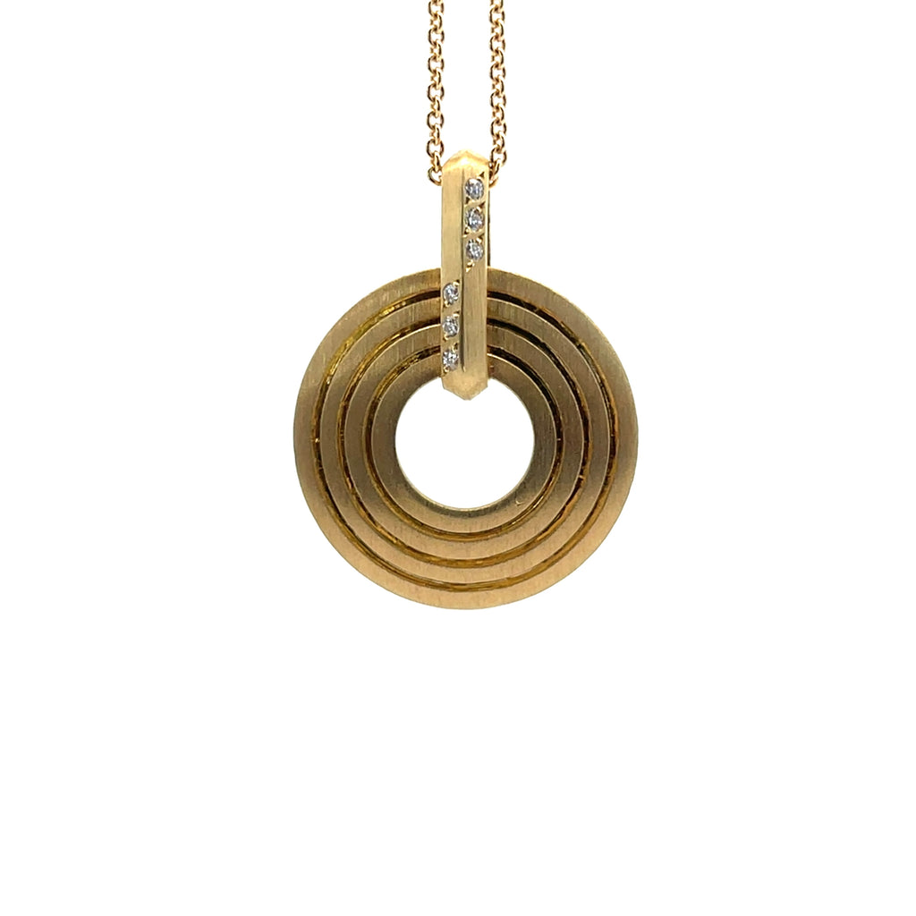 18k Yellow Gold Diamond Medallion