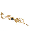18k Yellow Gold Black Diamond Bolo Necklace