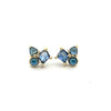 18k yellow gold Sapphire mini cluster studs