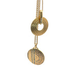 18k Yellow Gold Diamond Medallion