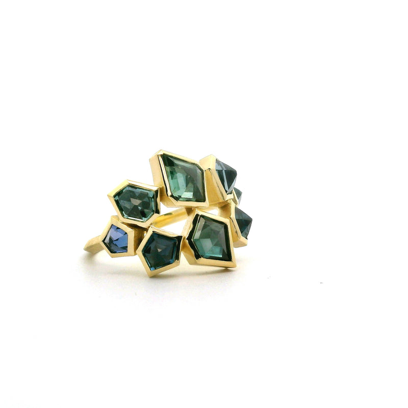 Sapphire Cluster ring