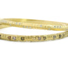 18k Yellow Gold Carved Notch Knife Edge Natural Colored Diamond Bracelet