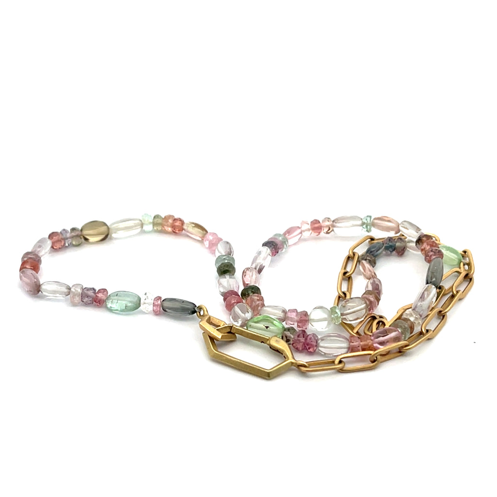 18k Yellow Gold and Winter Tourmaline Strand