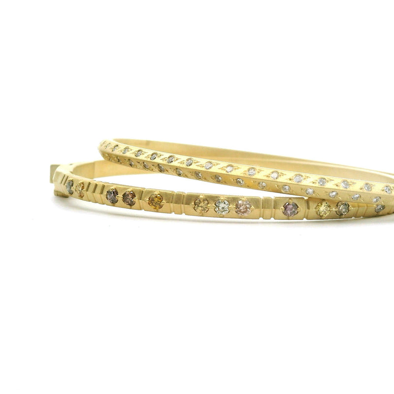 18k yellow gold hinged Diamond Bracelet