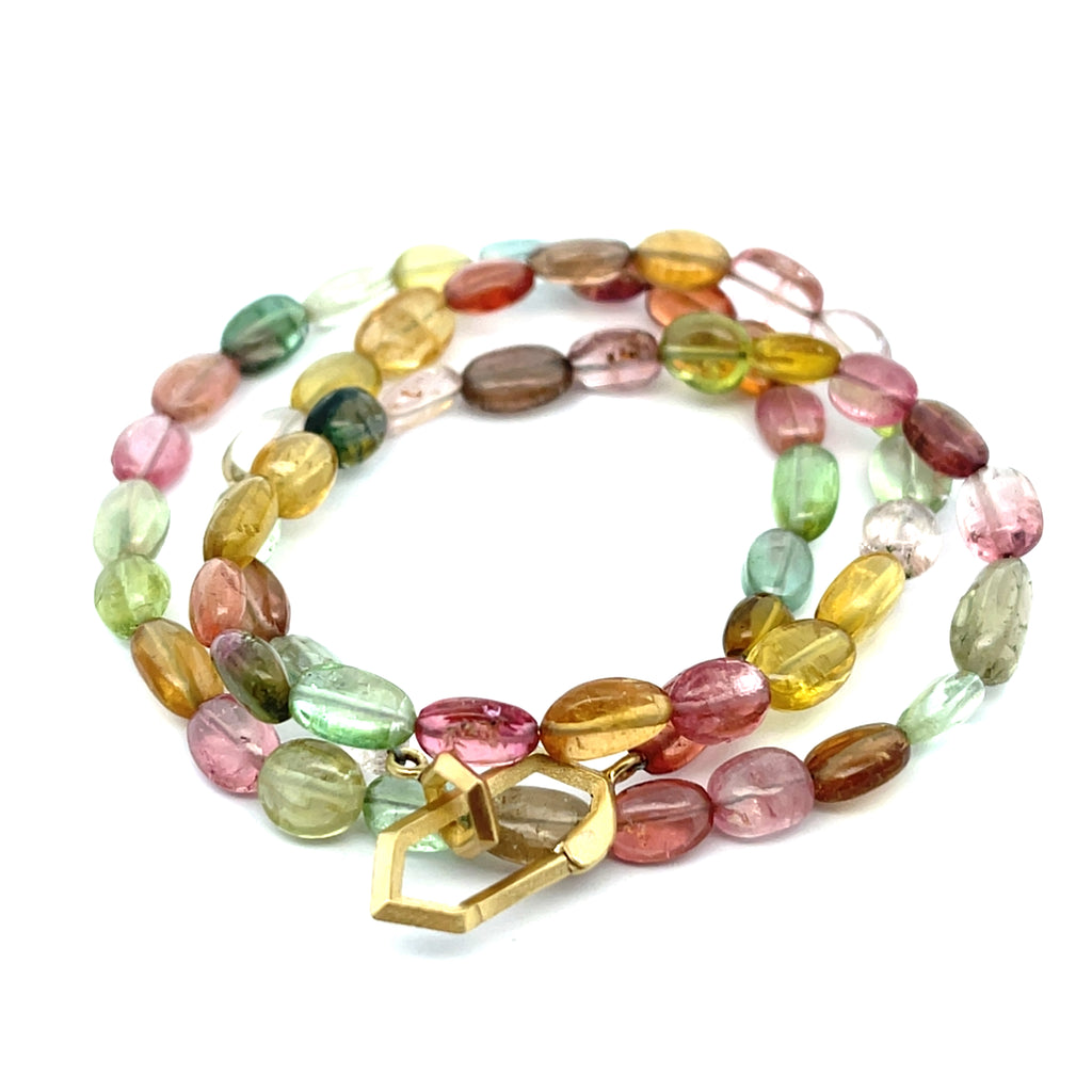 18k Autumn Tourmaline Mix Strand