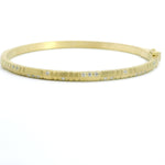 18k Yellow Gold Carved Notch Knife Edge Diamond Bracelet