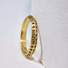 18k Yellow Gold Sapphire Ombre Knife Edge Band