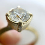 Round Brilliant Diamond Compass Engagement Ring